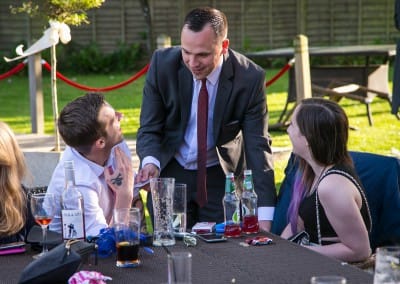 Magician Phil Taylor at a wedding