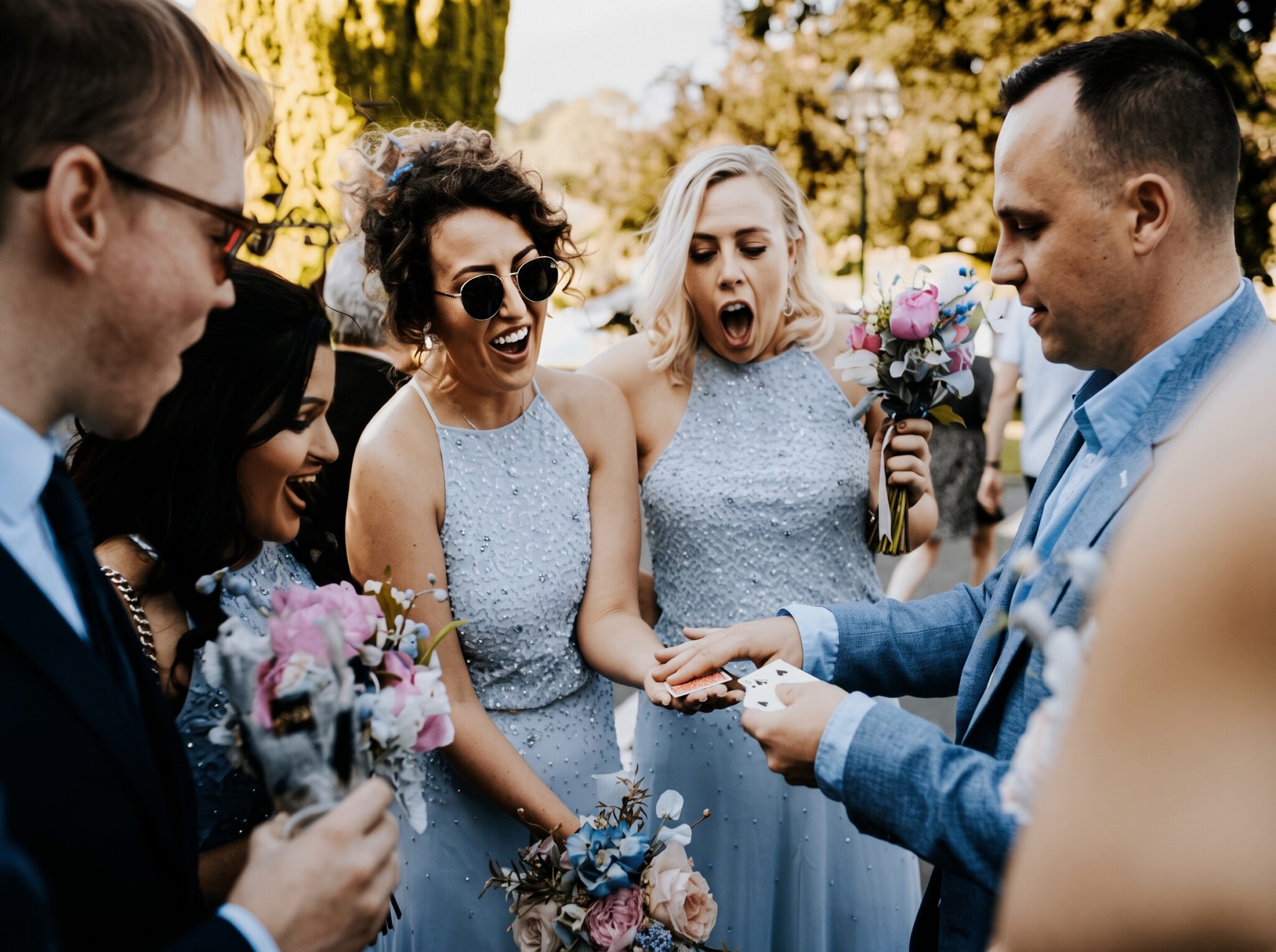 Phil Taylor Performing During the Lulls At A Wedding 